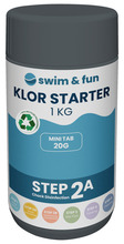 Klor Starter hurtigklor 20 gr tabl. 1 kg - Swim & Fun